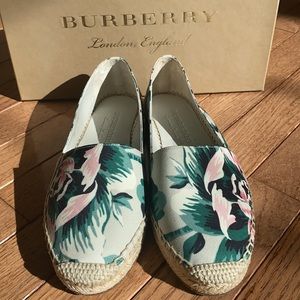 Burberry Floral Espadrille Size 7 New